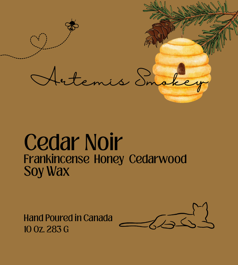 Cedar Noir – Frankincense Honey Cedar Soy Candle