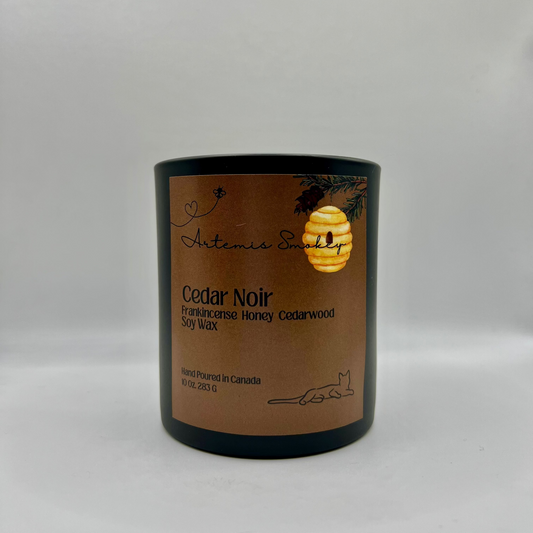 Cedar Noir – Frankincense Honey Cedar Soy Candle